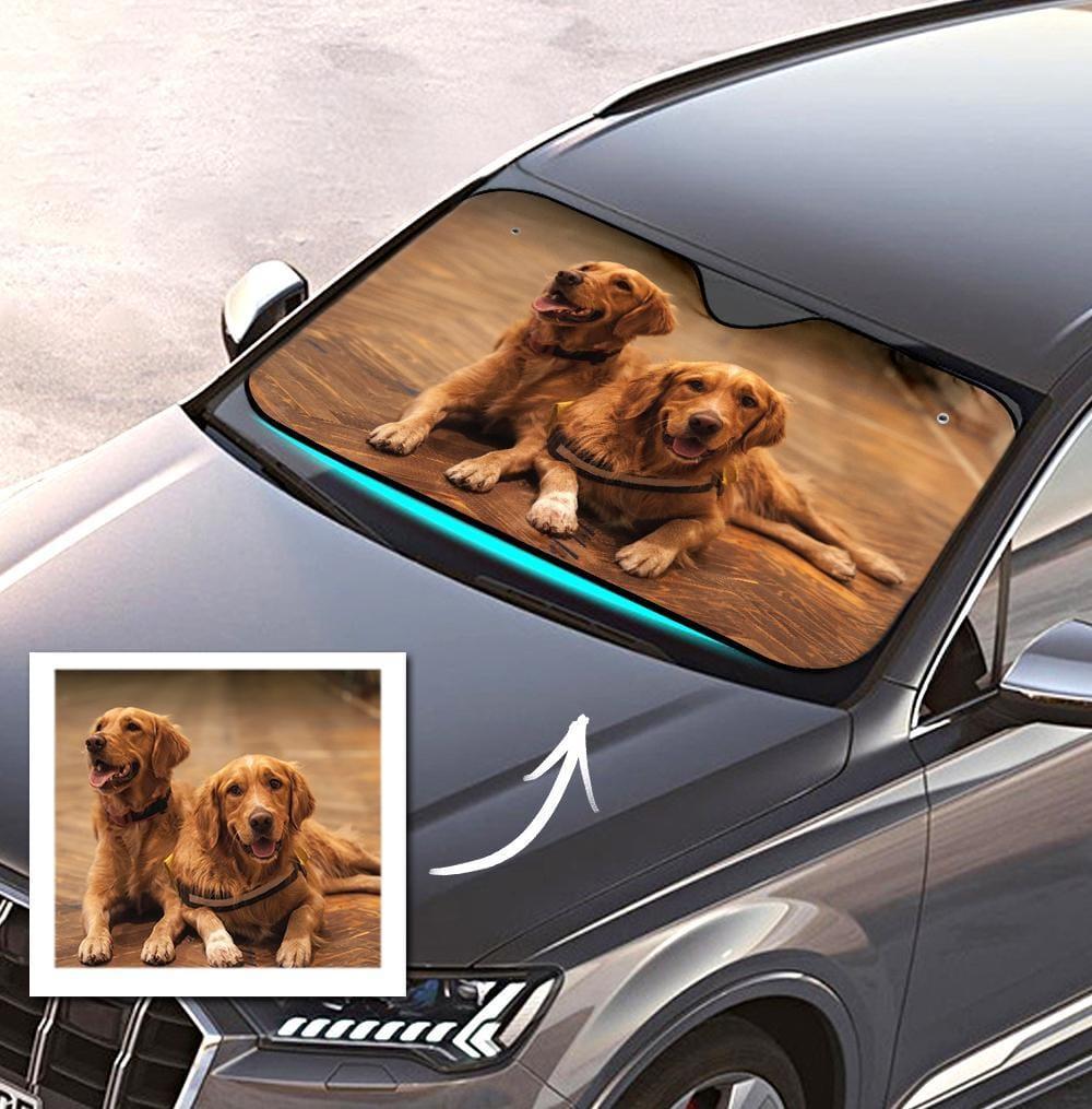 Custom Photo Sun Shade Windshield Car Accessories UV Protective Christmas Gift For Pet