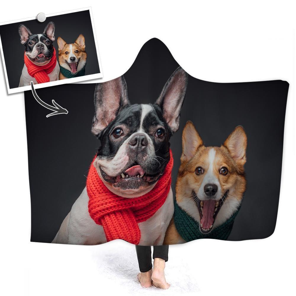 Pet Loss Gift Custom Hooded Blanket Air Conditioning Blanket