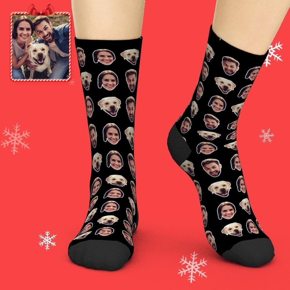 Custom Colorful Socks With Your Photo Christmas Gifts for Him