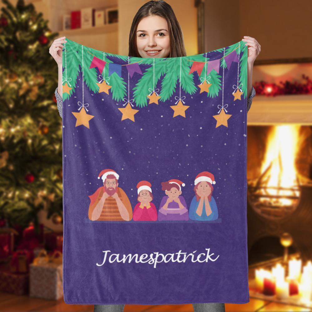 Personalized Blankets with Names Christmas Gifts for Women
