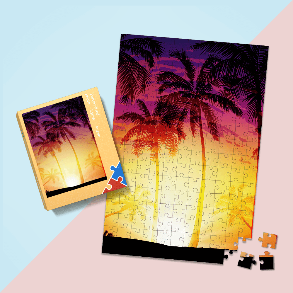 Palm Tree Puzzle Custom Jigsaw Puzzle Gifts for Her 300-1000 Pieces