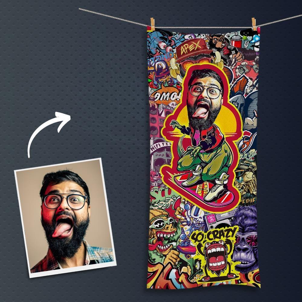 Custom Photo Towel Funny Cartoon Towel