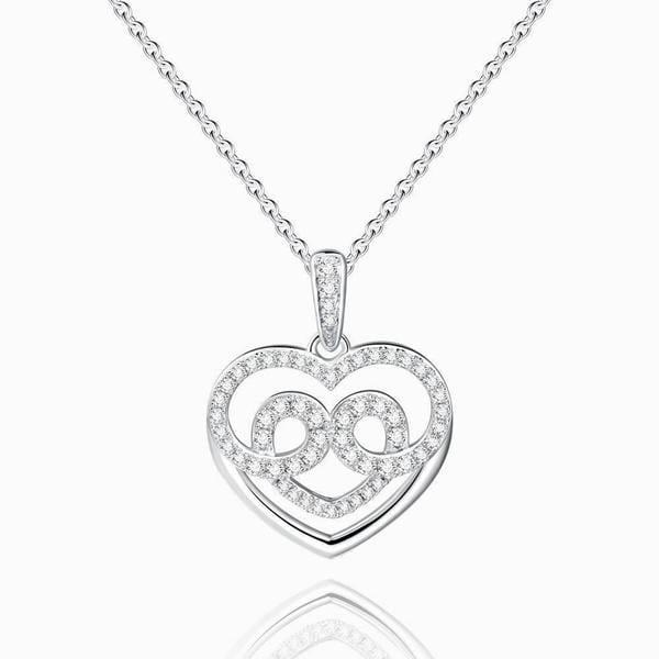 Love Hug Necklace Silver Heart Silver Valentine's Day Gifts