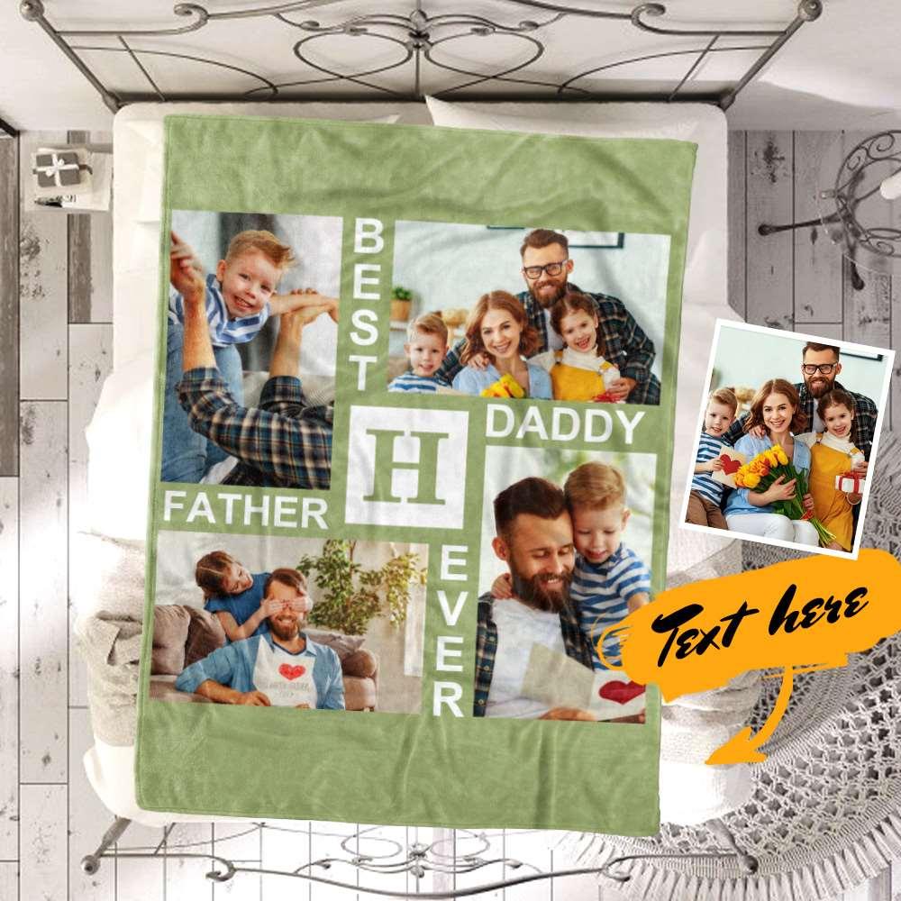 Personalized Blanket For Fathers Birthday - "Best Daddy Ever"