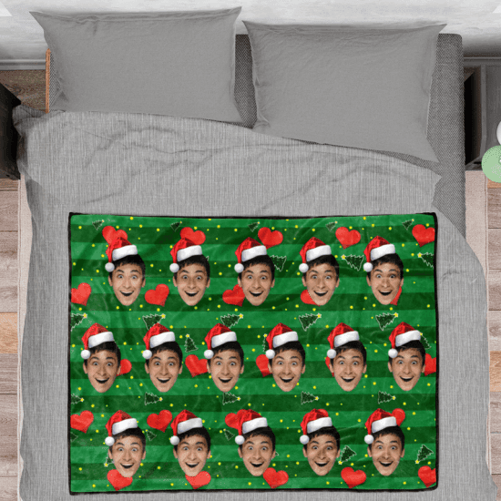 Personalized Blanket Christmas Gift - Green