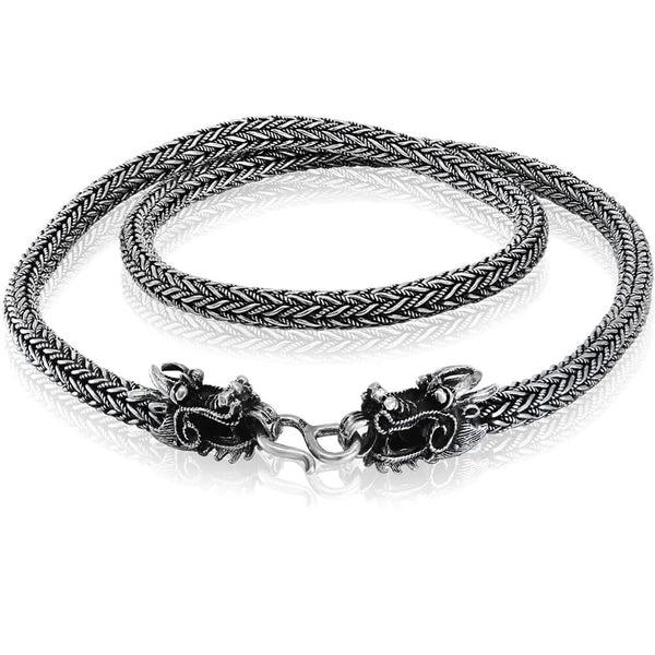 Silver Dragons Necklace
