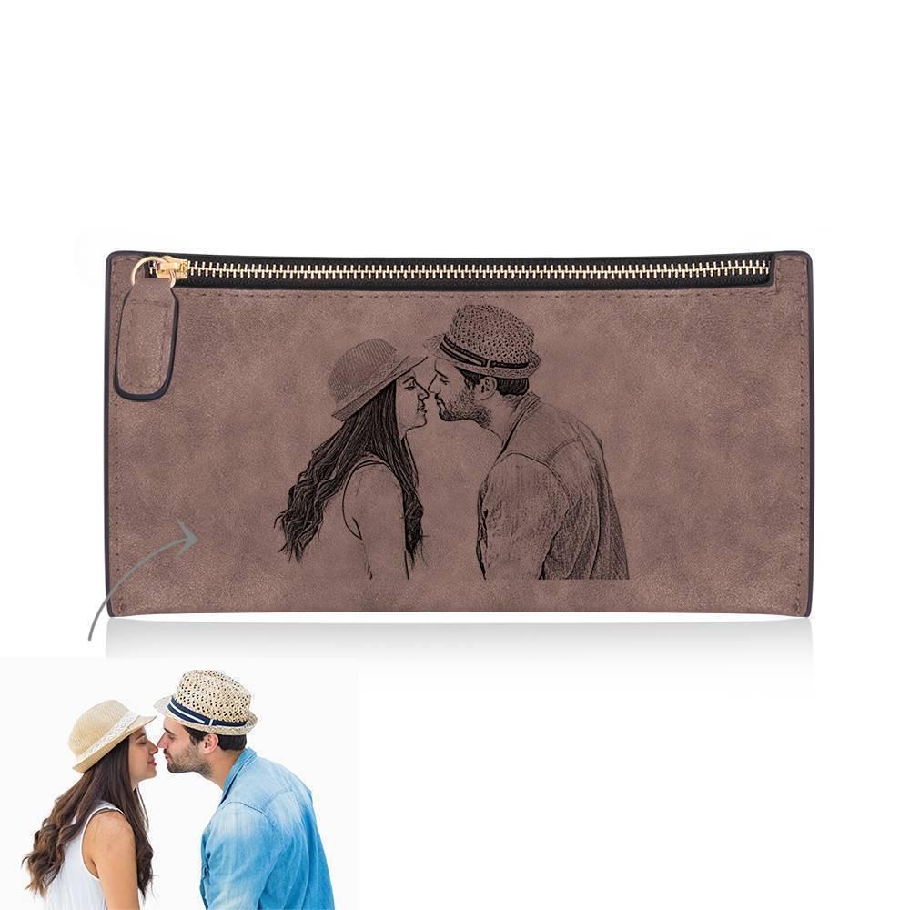 Anniversary Gift For Girlfriend Custom Wallet with Zipper