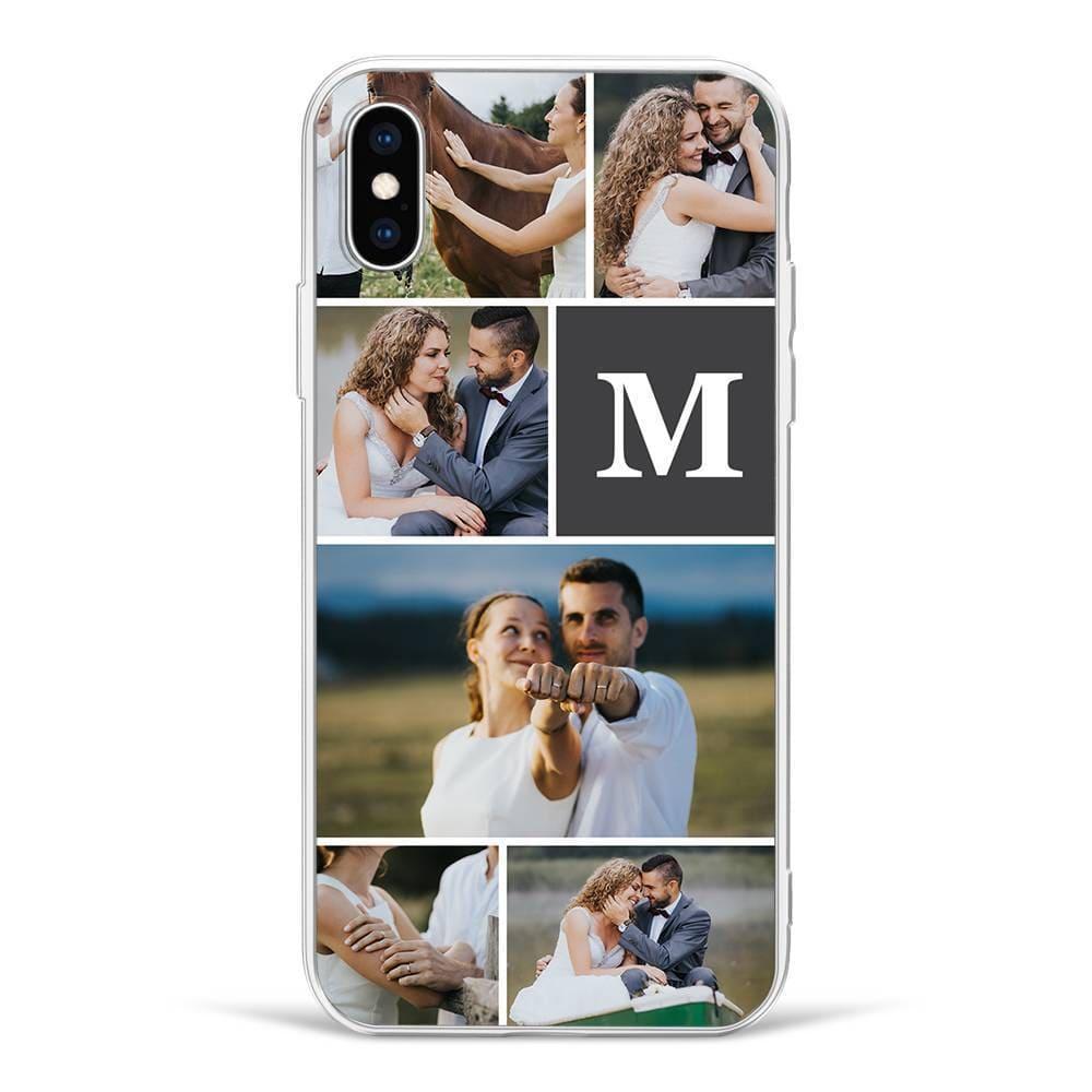 Custom 6-Photo Collage iPhone Case - Single Letter