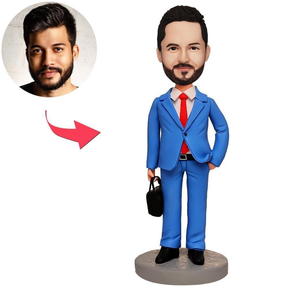 Personalzied Bobblehead Businessman With Engraved Text Unique Gifts